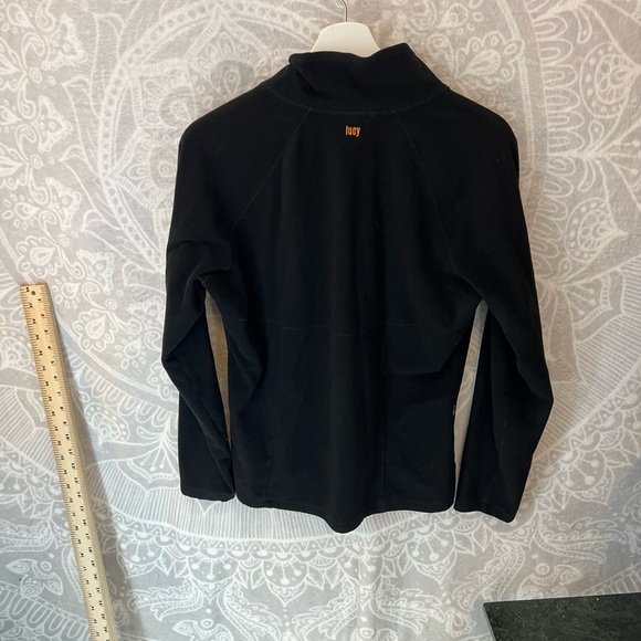 LUCY BLACK FLEECE EUC M JACKET PULLOVER - Picture 5 of 8